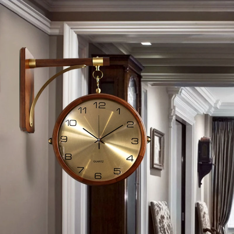 Luxury Watch Wall Clock - Легкие роскошные бесшумные металлические настенные часы,