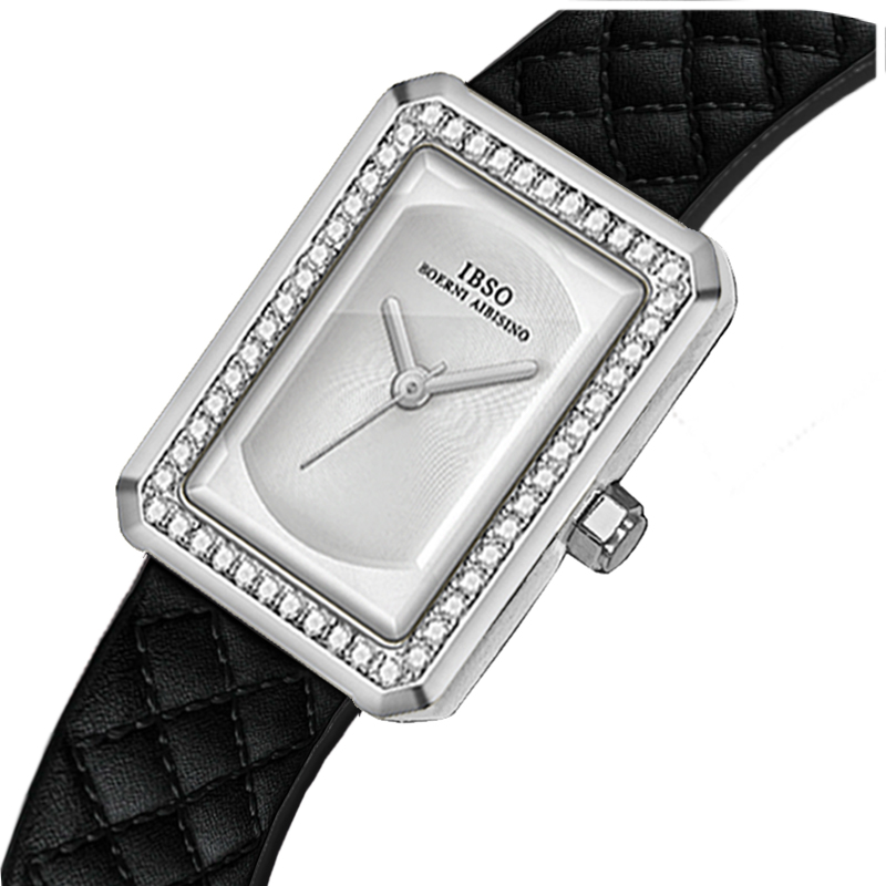 Luxury Watch Black - Модные кожаные женские часы, прямоугольные золотые
