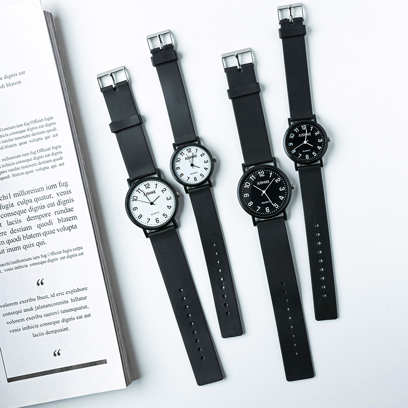Lux Watch - Простые черные часы, кварцевые часы для