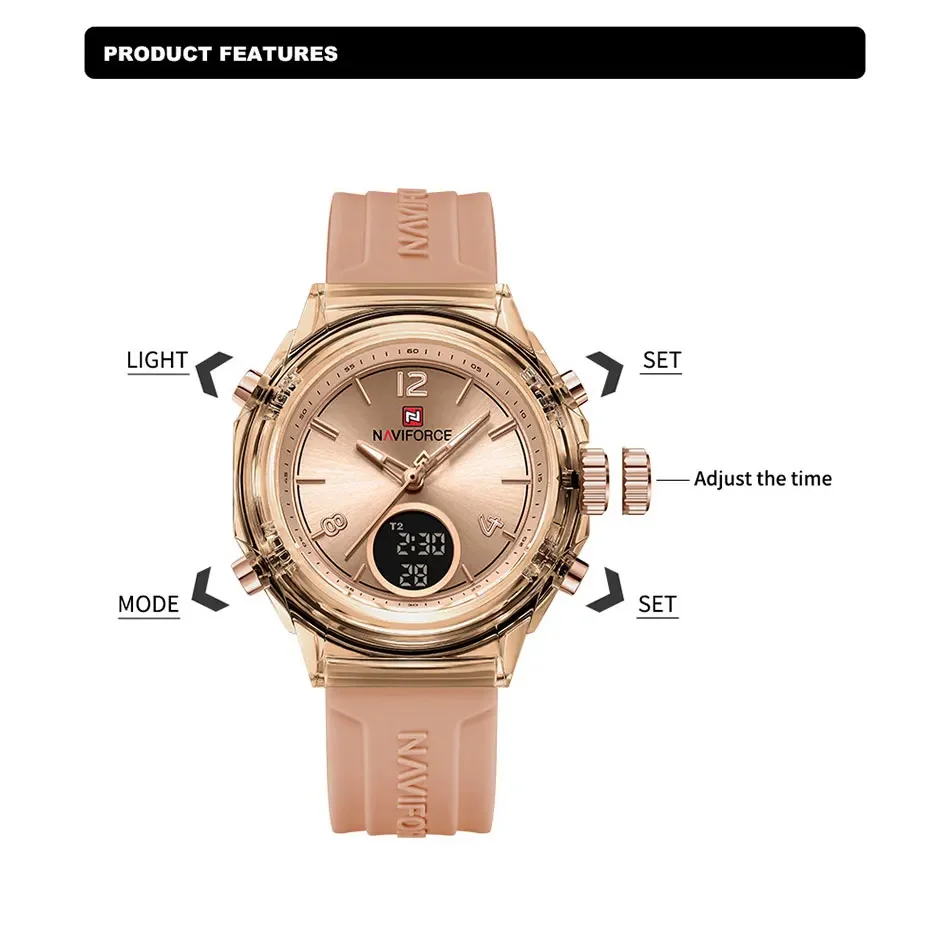 NAVIFORCE NF7109 Кварцевые час – обзор и цена Luxury Watch Black