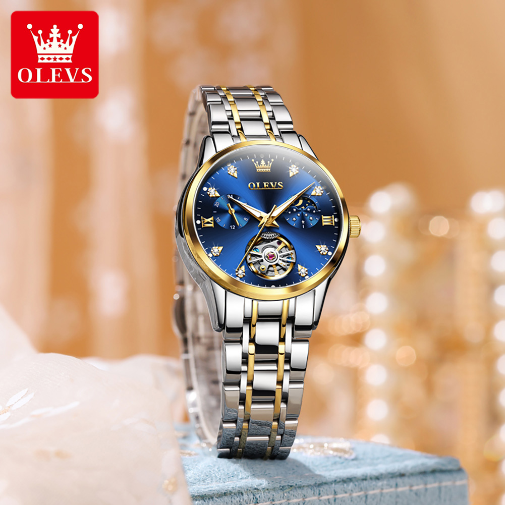Женские часы OLEVS, роскошные  – обзор и цена Luxury Watch Moon Phase