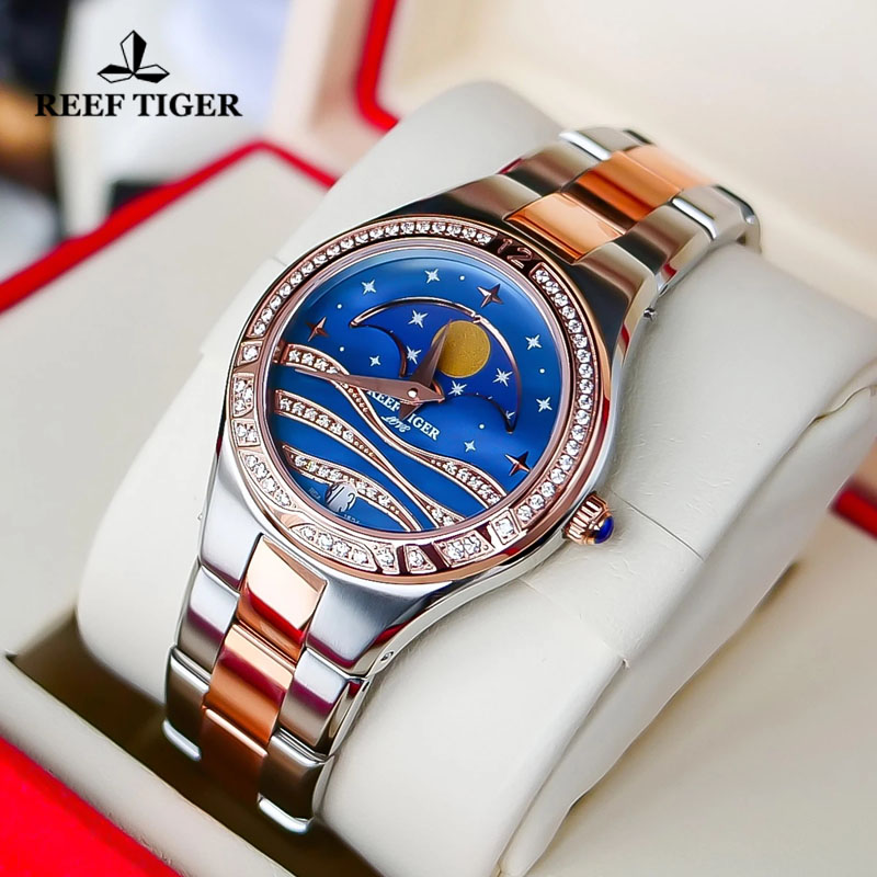 Reef Tiger/RT Роскошные кварце – обзор и цена Luxury Watch Moon Phase
