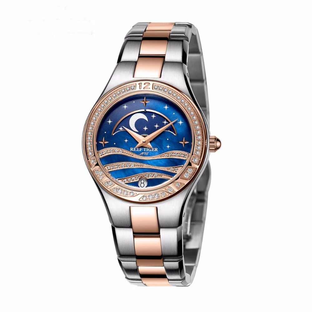 Reef Tiger/RT Роскошные кварце – обзор и цена Luxury Watch Moon Phase