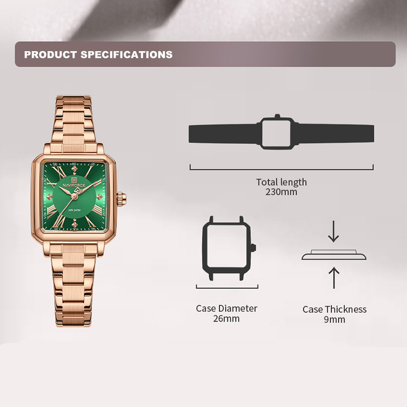 NAVIFORCE Новые оригинальные р – обзор и цена Luxury Watch Black