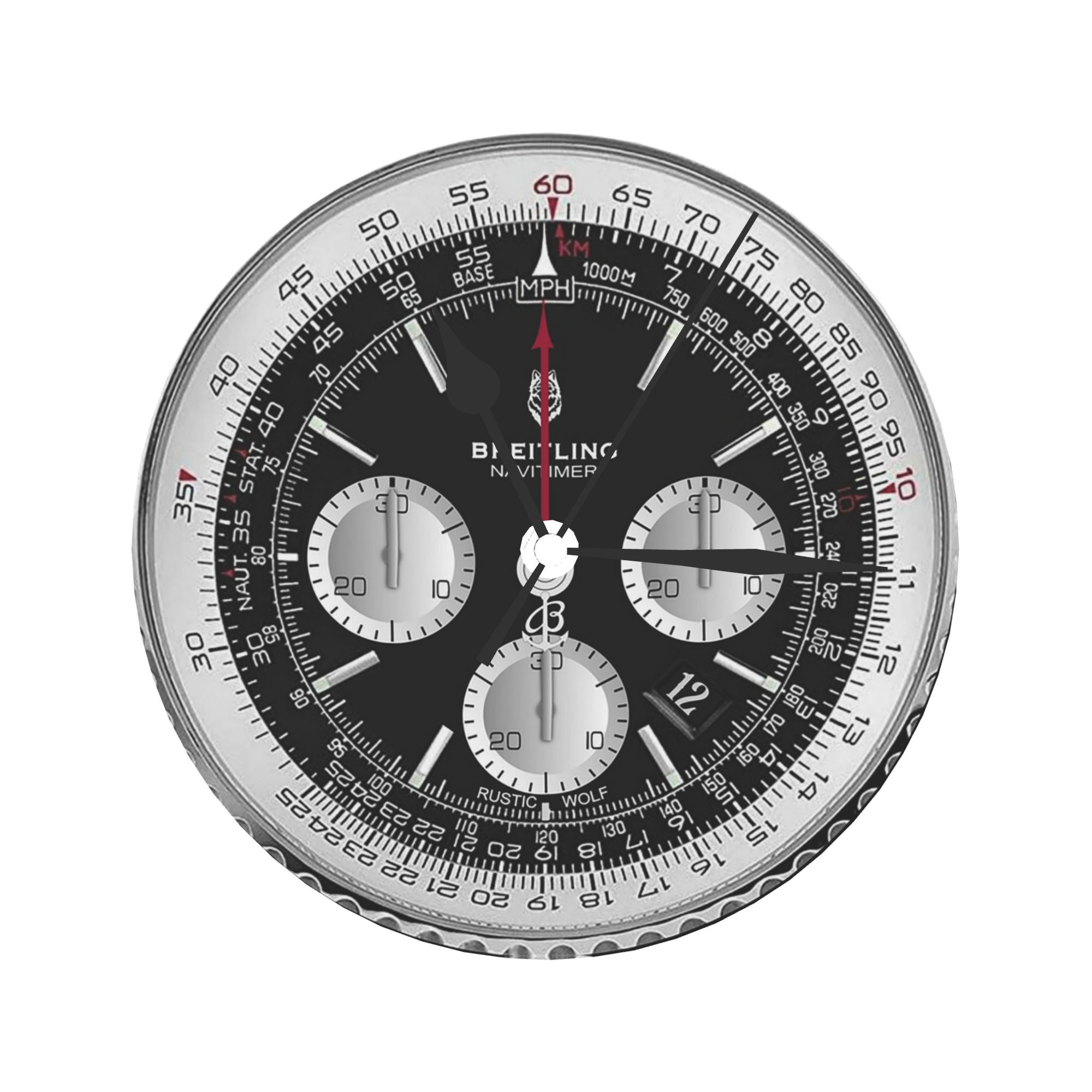 Черные роскошные настенные час – обзор и цена Luxury Watch Wall Clock