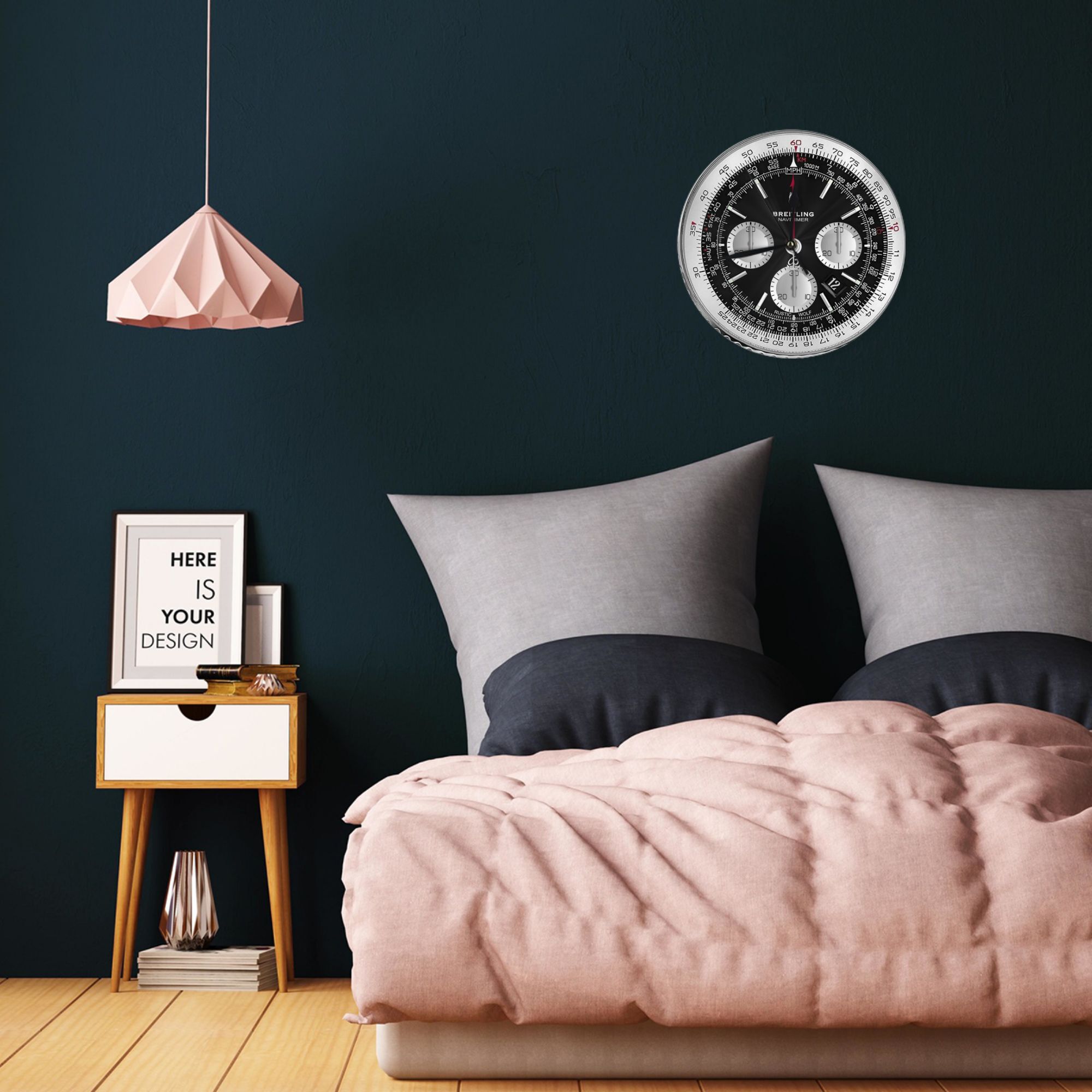 Черные роскошные настенные час – обзор и цена Luxury Watch Wall Clock