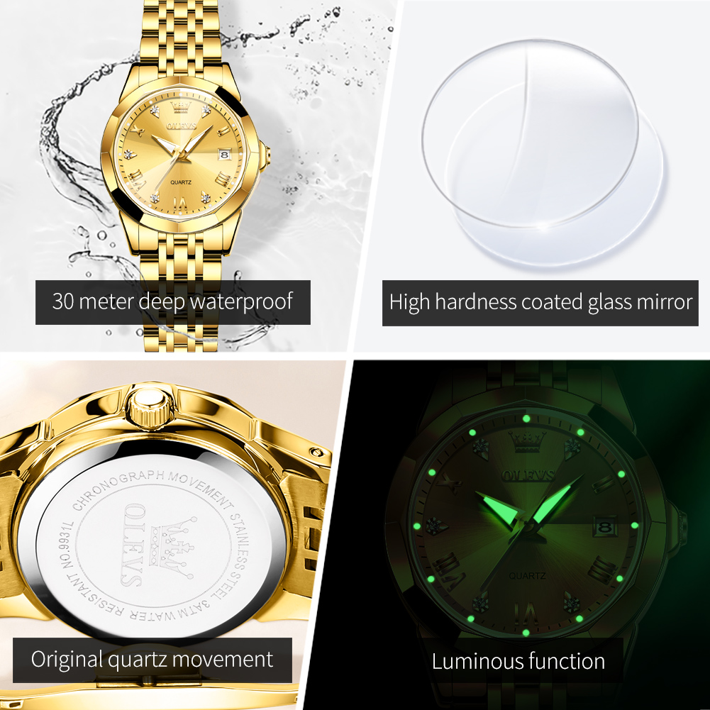 OLEVS модные золотые часы для  – обзор и цена Lux Watch